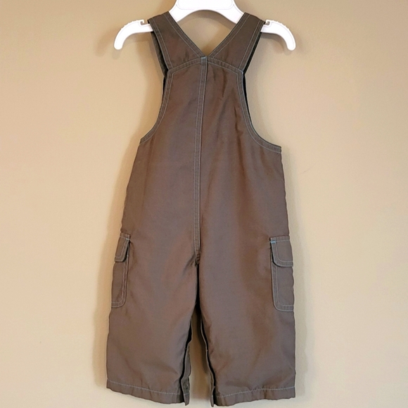 Khaki green embrodiered lined overalls - Picture 2 of 6